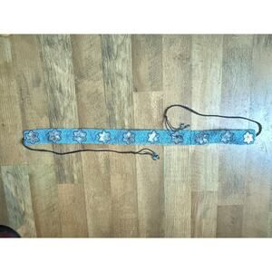 Women’s Embroidered Woven Wrap Belt Flowers